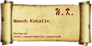 Wasch Katalin névjegykártya